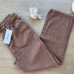 Rhythm Brown Women's Straight-Leg Jeans